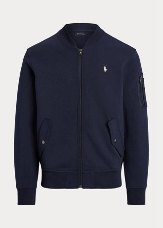 Chaquetas bomber de punto doble Ralph Lauren para hombre en azul marino