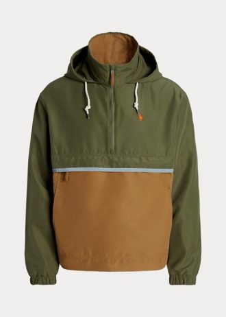 Chaquetas con capucha impermeables y plegables Ralph Lauren para hombre, en marrón y multicolor