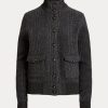 Chaquetas de cachemira Ralph Lauren Glen Plaid gris oscuro para mujer Chaquetas de cachemira Ralph Lauren Glen Plaid gris oscuro para mujer