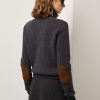 Chaquetas de cachemira Ralph Lauren Glen Plaid gris oscuro para mujer Chaquetas de cachemira Ralph Lauren Glen Plaid gris oscuro para mujer