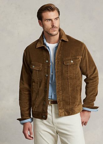 Chaquetas de camionero de pana elástica Ralph Lauren de color marrón para hombre