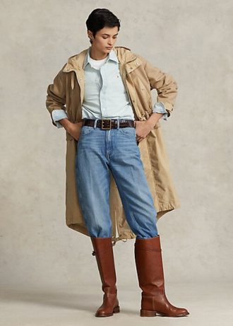 Chaquetas de campo largas con capucha amarillas de Ralph Lauren para mujer