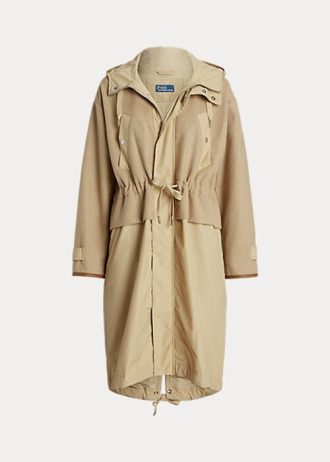 Chaquetas de campo largas con capucha amarillas de Ralph Lauren para mujer