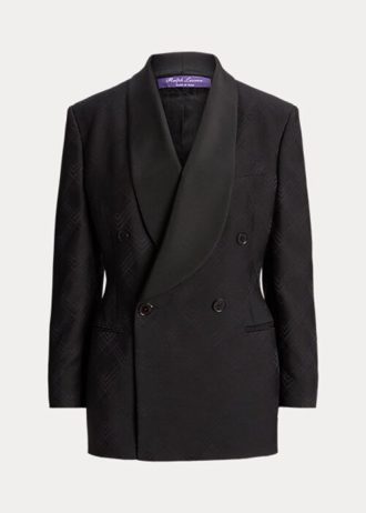 Chaquetas de esmoquin negras de jacquard Ralph Lauren Gregory para mujer
