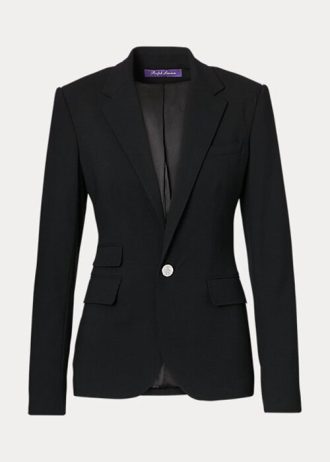 Chaquetas de lana elástica Ralph Lauren Parker para mujer, color negro