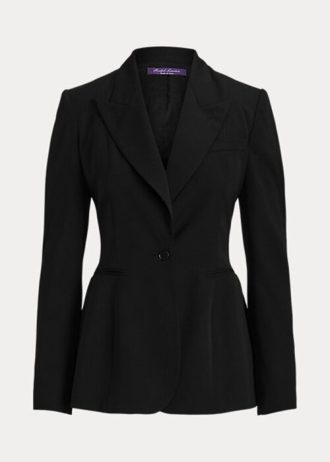 Chaquetas de lana Meritta Barathea de Ralph Lauren para mujer, color negro
