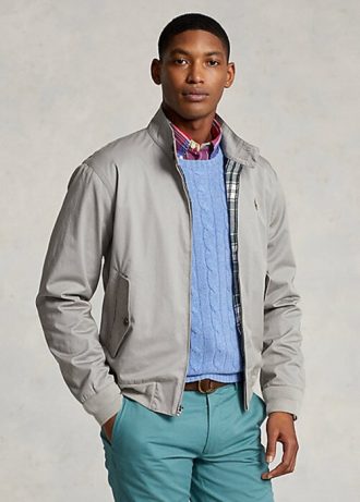 Chaquetas de sarga de algodón Ralph Lauren grises para hombre