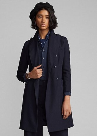 Chaquetas de sarga de lana Ralph Lauren para mujer en color azul marino