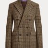 Chaquetas de tweed a cuadros Ralph Lauren Donaldson para mujer en color marrón Chaquetas de tweed a cuadros Ralph Lauren Donaldson para mujer en color marrón