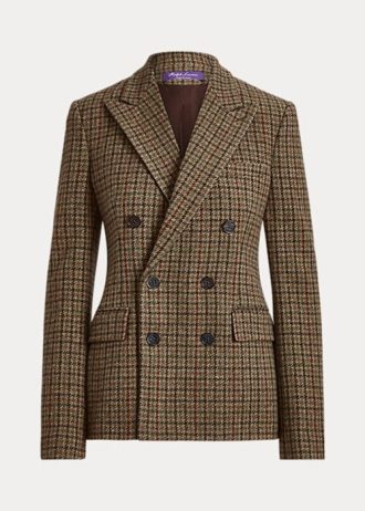 Chaquetas de tweed a cuadros Ralph Lauren Donaldson para mujer en color marrón