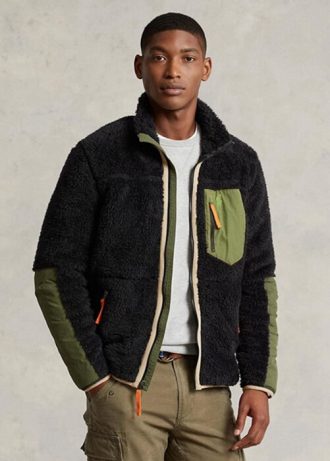 Chaquetas híbridas cortavientos Ralph Lauren negras para hombre