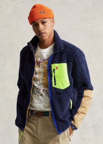 Chaquetas híbridas cortavientos Ralph Lauren para hombre en color azul marino