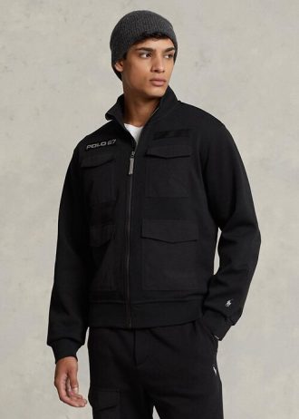 Chaquetas híbridas impermeables Ralph Lauren negras para hombre