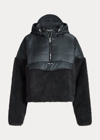 Chaquetas híbridas Ralph Lauren de pelo alto y antidesgarro en gris oscuro para mujer