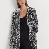 Cortavientos con capucha y estampado floral Ralph Lauren para mujer, color negro y blanco Cortavientos con capucha y estampado floral Ralph Lauren para mujer, color negro y blanco