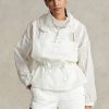 Cortavientos Ralph Lauren plegable de tejido antidesgarro blanco para mujer Cortavientos Ralph Lauren plegable de tejido antidesgarro blanco para mujer