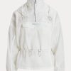 Cortavientos Ralph Lauren plegable de tejido antidesgarro blanco para mujer Cortavientos Ralph Lauren plegable de tejido antidesgarro blanco para mujer