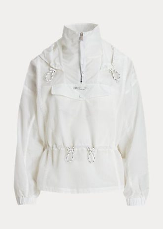 Cortavientos Ralph Lauren plegable de tejido antidesgarro blanco para mujer