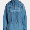 Cortavientos Ripstop plegable azul Ralph Lauren para mujer