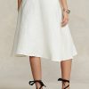 Faldas acampanadas de lino Ralph Lauren blancas para mujer