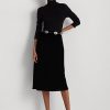 Faldas acampanadas de terciopelo Ralph Lauren negras para mujer