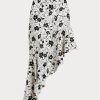 Faldas asimétricas de lino con volantes y estampado floral de Ralph Lauren para mujer en color crema/negro Faldas asimétricas de lino con volantes y estampado floral de Ralph Lauren para mujer en color crema/negro