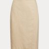 Faldas cruzadas de lino Ralph Lauren beige para mujer