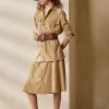 Faldas de ante de cordero Aryiana de Ralph Lauren para mujer en color caqui Faldas de ante de cordero Aryiana de Ralph Lauren para mujer en color caqui