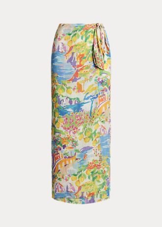 Faldas de gasa de lino con estampado Danyelle de Ralph Lauren para mujer en multicolor