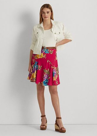 Faldas de georgette con estampado floral multicolor de Ralph Lauren para mujer
