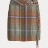 Faldas de tweed con flecos y cuadros multicolores de Ralph Lauren para mujer Faldas de tweed con flecos y cuadros multicolores de Ralph Lauren para mujer