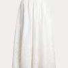 Faldas midi de lino con ojales de Ralph Lauren para mujer en blanco Faldas midi de lino con ojales de Ralph Lauren para mujer en blanco
