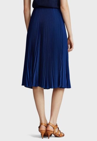 Faldas midi plisadas azules de Ralph Lauren para mujer