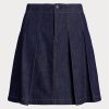 Faldas minifalda vaquera plisada Ralph Lauren para mujer en color azul marino Faldas minifalda vaquera plisada Ralph Lauren para mujer en color azul marino