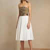Faldas plisadas de lino Ralph Lauren Arnav para mujer, color blanco Faldas plisadas de lino Ralph Lauren Arnav para mujer, color blanco
