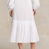 Faldas Ralph Lauren blancas de corte A con dobladillo plisado y cordón ajustable para mujer Faldas Ralph Lauren blancas de corte A con dobladillo plisado y cordón ajustable para mujer
