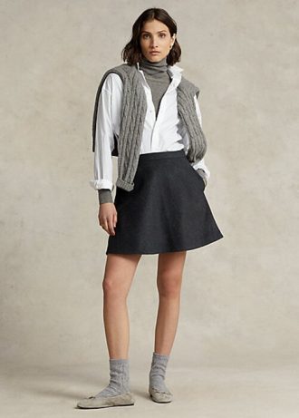 Faldas Ralph Lauren de lana y cachemir Melton en gris oscuro para mujer