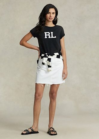 Faldas tubo de mezclilla Ralph Lauren blancas para mujer