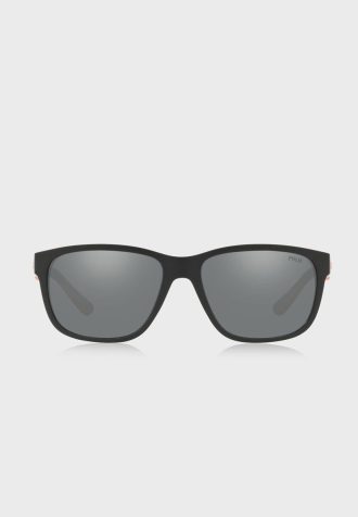 Gafas de sol cuadradas Ralph Lauren 57326G para hombre, color negro