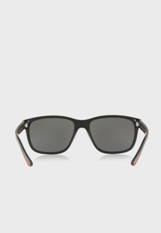 Gafas de sol cuadradas Ralph Lauren 57326G para hombre, color negro