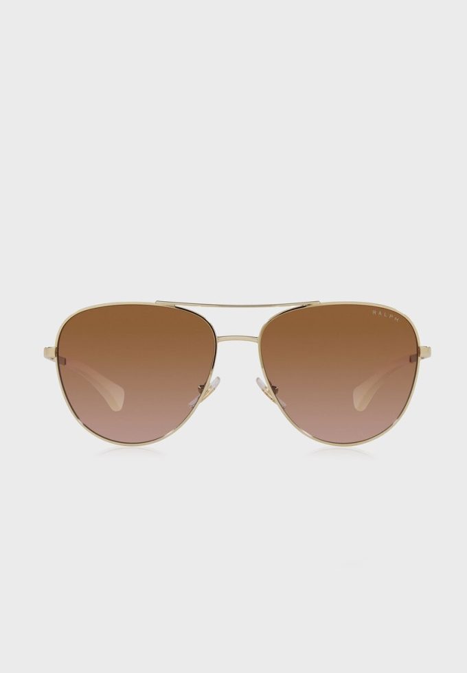 Gafas de sol de aviador Ralph Lauren 0Ra4139 doradas para mujer Gafas de sol de aviador Ralph Lauren 0Ra4139 doradas para mujer
