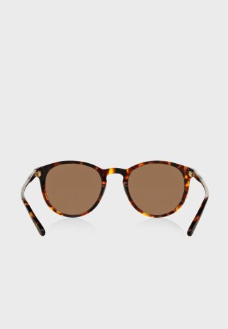 Gafas de sol redondas Ralph Lauren 0Ph4110 para hombre, color marrón