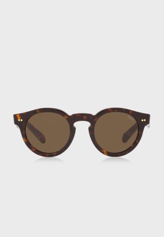 Gafas de sol redondas Ralph Lauren 0Ph4165 para hombre, color marrón