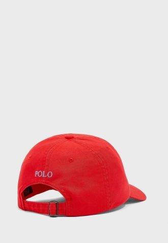 Gorras Ralph Lauren Essential con visera curva roja para hombre