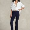 Leggings de sarga de mezcla de lana elástica Ralph Lauren para mujer en azul marino Leggings de sarga de mezcla de lana elástica Ralph Lauren para mujer en azul marino