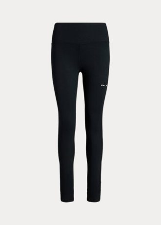 Leggings elásticos con estribo de Ralph Lauren para mujer, color negro