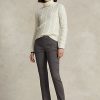 Leggings Ralph Lauren de sarga de mezcla de lana elástica en gris oscuro para mujer Leggings Ralph Lauren de sarga de mezcla de lana elástica en gris oscuro para mujer