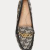 Mocasines Ralph Lauren Averi II con monograma en jacquard para mujer en gris Mocasines Ralph Lauren Averi II con monograma en jacquard para mujer en gris