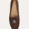 Mocasines Ralph Lauren Barnsbury de ante marrón para mujer Mocasines Ralph Lauren Barnsbury de ante marrón para mujer