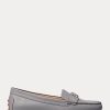 Mocasines Ralph Lauren Barnsbury de piel napa gris oscuro para mujer Mocasines Ralph Lauren Barnsbury de piel napa gris oscuro para mujer